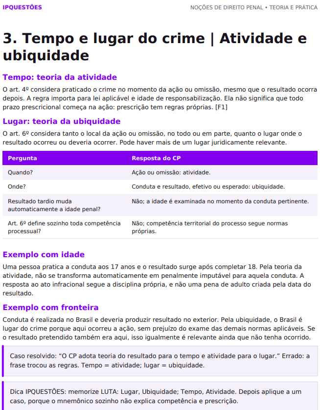 Amostra 1 de uma página de material IPQUESTOES