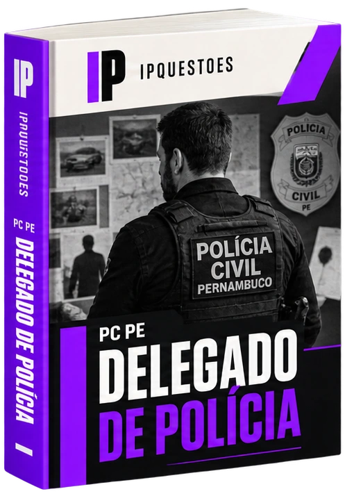 Capa 3D da apostila IPQUESTOES PC PE — Delegado de Polícia