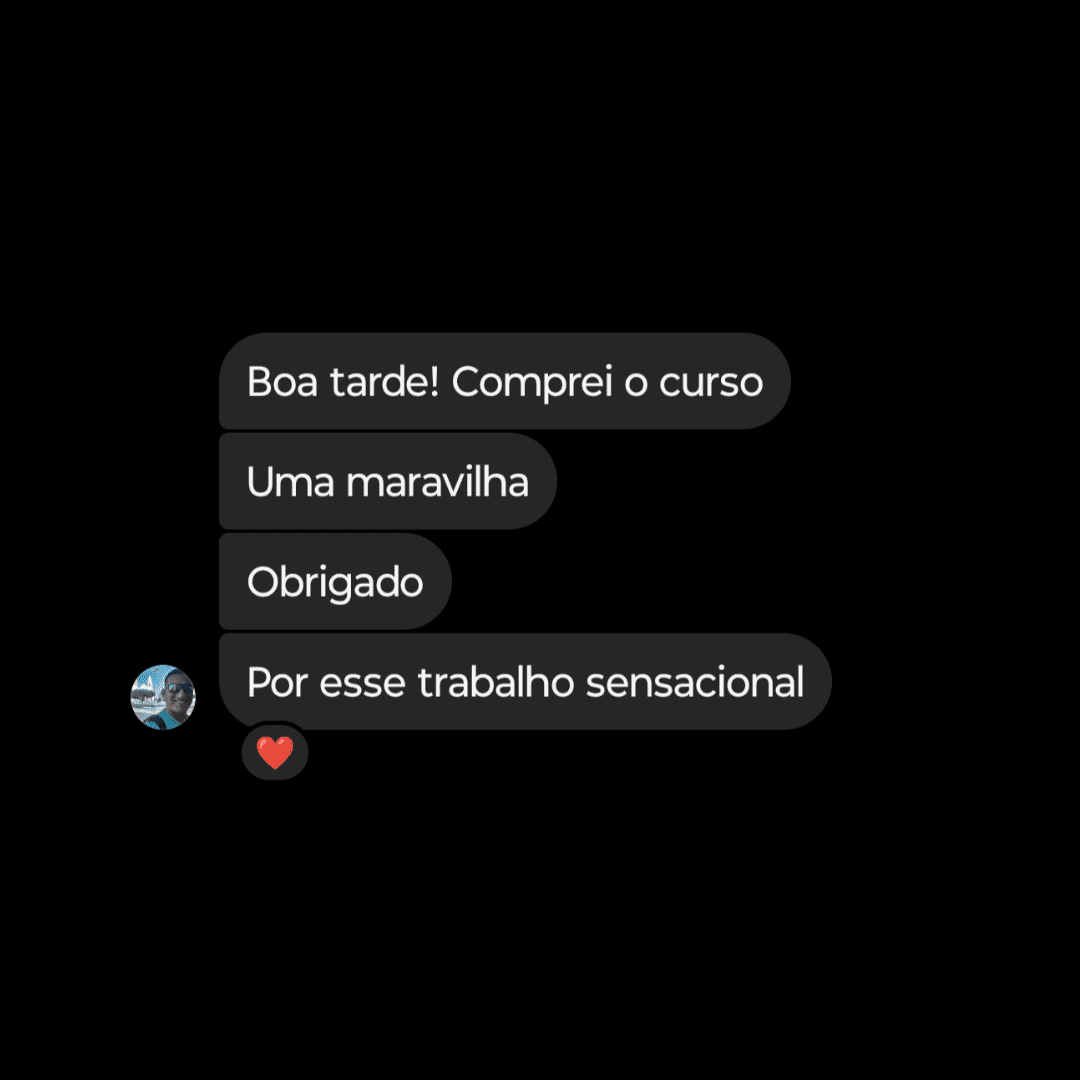 Aluno agradece pelo material e pelo trabalho